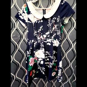 ModCloth Peter Pan Collar Floral Dress